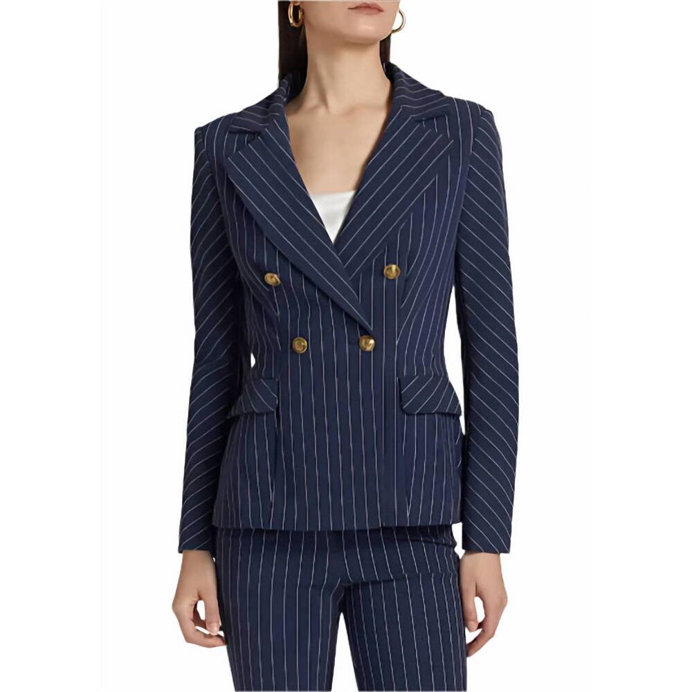 NEW CHIARA BONI goldas pinstriped double-breasted jacket in gessato